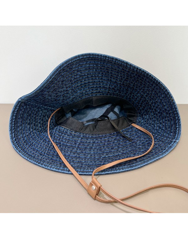 Cotton Denim Bucket hat for ladies