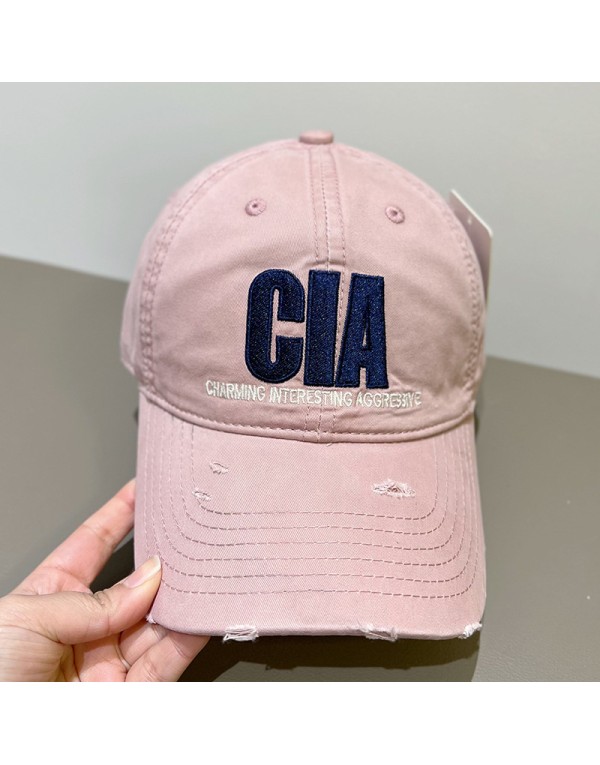 Cotton Twill Baseball Cap With Embroidery