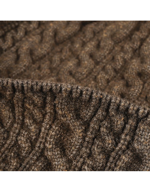 New Autumn-winter Style Large Headband Twisted Woolen Hat for Men and Women 