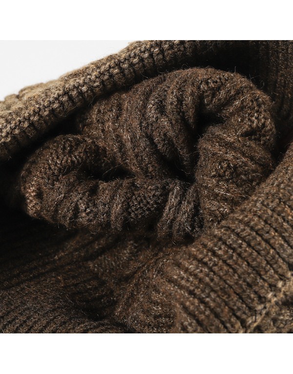 New Autumn-winter Style Large Headband Twisted Woolen Hat for Men and Women