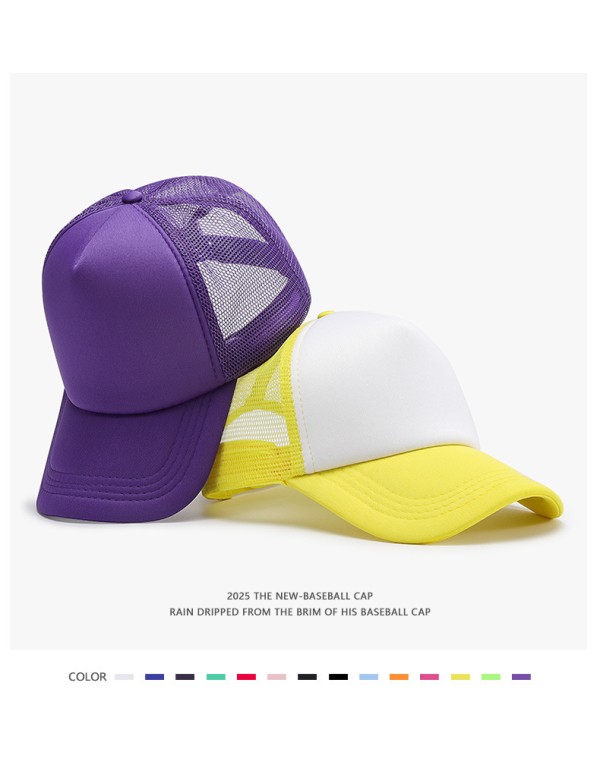 Polyester Foam Mesh Baseball Cap Customized Logo